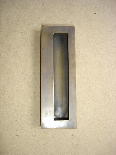 ฺBrass Door handle code J.014M size L: 140 mm. W: 40 mm.